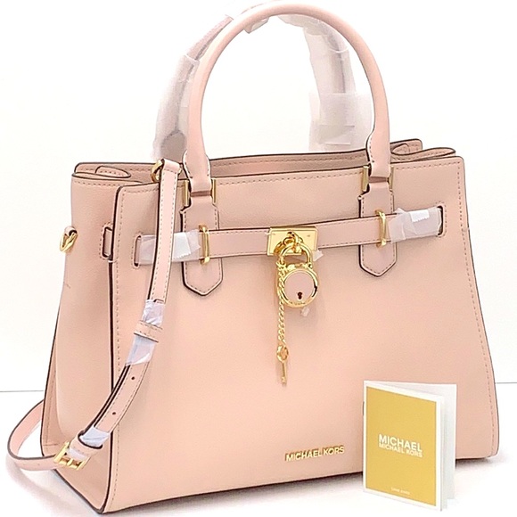 MICHAEL KORS HAMILTON MEDIUM
SATCHEL SHOULDER CROSSBODY BAG
POWDER BLUSH COLOR - Picture 1 of 15